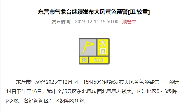 气温跌破零下10度！东营未来三天天气预报来了