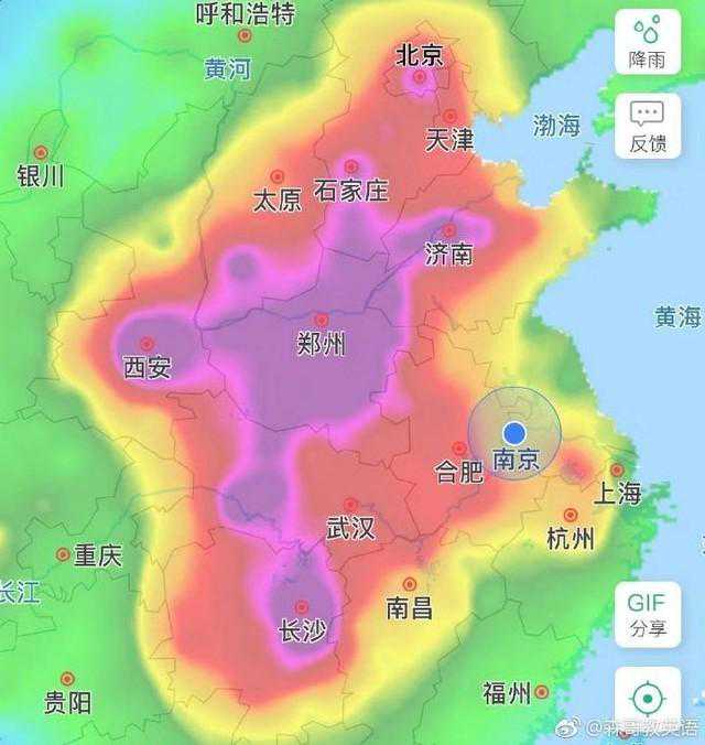 你以为雾霾是北京特产？来看看今天的雾霾地图吧