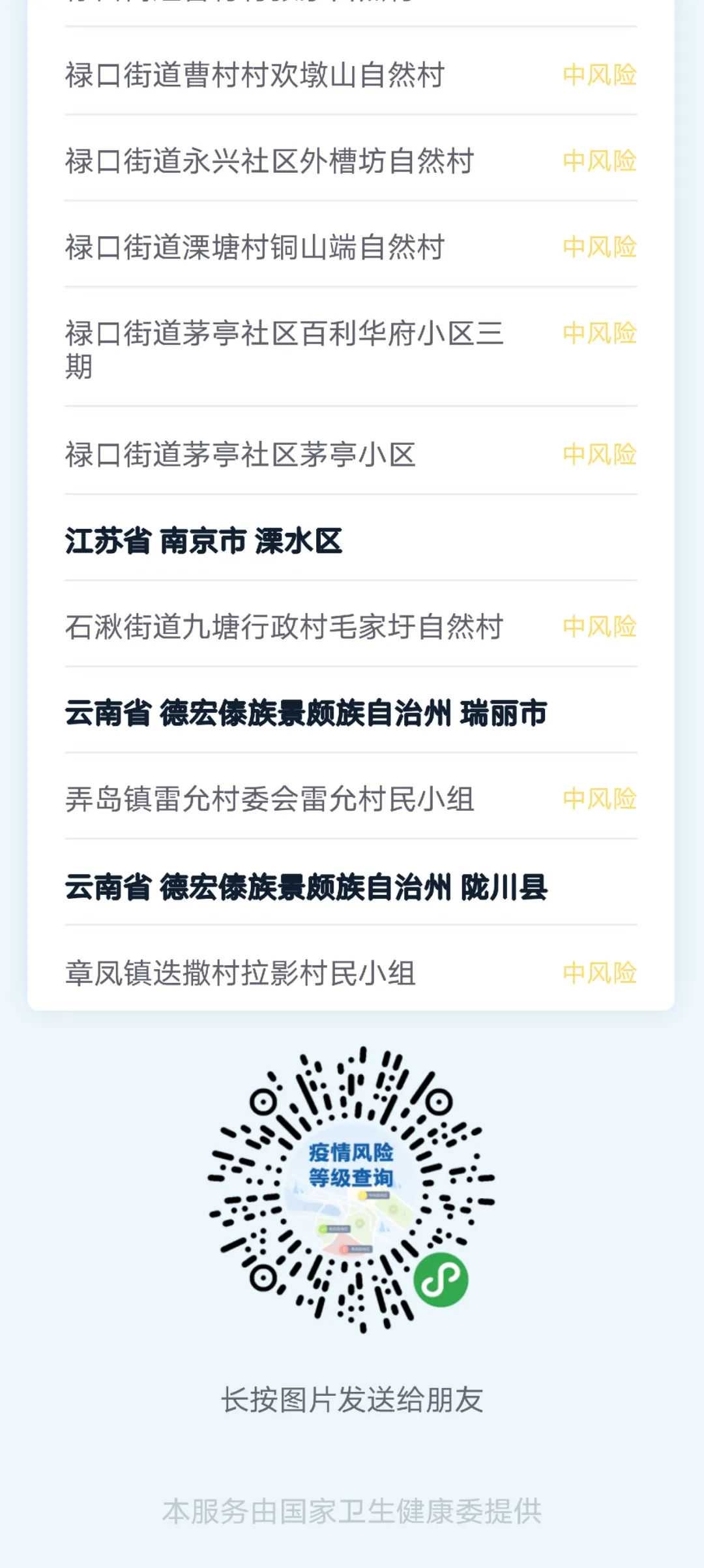 全国现有高风险地区1个中风险地区12个、两部门联合发布地质灾害气象风险预警……最新消息！