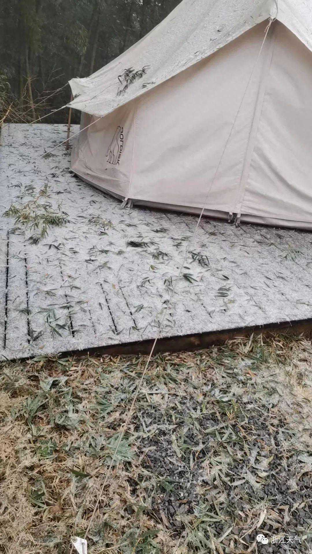 德清莫干山已出现积雪！浙南却热得破纪录！实在太冷，周日杭马推迟1小时开跑！
