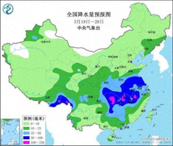未来十天江淮江汉江南北部有明显降雨 北方地区多弱冷空气活动