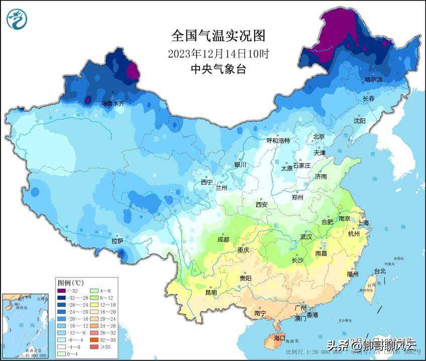 台湾：气温骤降！12月14日报，后天的台北天气多云，小雨悄然逼近