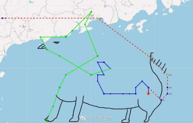 路径比“云雀”还复杂，今年走向最纠结的台风是这个，它走出一头“猪”！